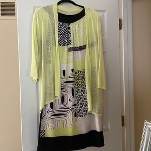 Chicos size 2 sleeveless dress with sweater